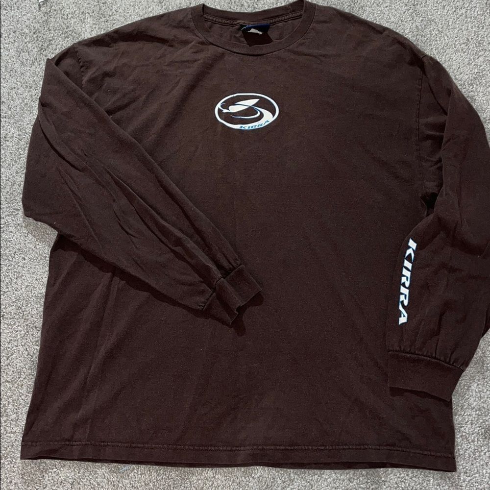 Vintage 🏄‍♀️Kirra Shirt Mens LS Brown 90s Y2K Surf Board Skate Surfer Hawaii XXL
